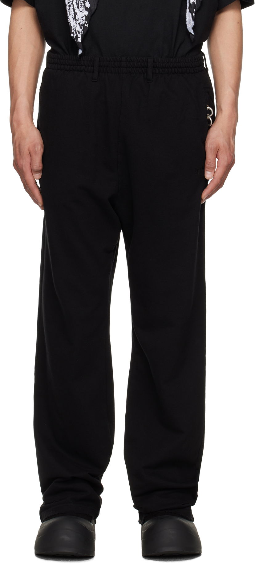 Träningsbyxor We11done We11done Piercing Sweatpants Svart | WD-TA1-25-712-U-BK