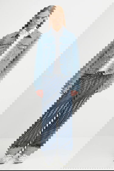 Jacka VETEMENTS VETEMENTS Cut-Up Fitted Denim Jacket Blå | UH76DJ660LB3, 6