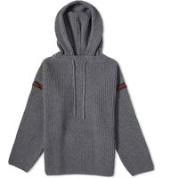 Sweatshirt Gucci Tape Logo Knit Hoodie Grå | 758112-XKDH3-1160, 1