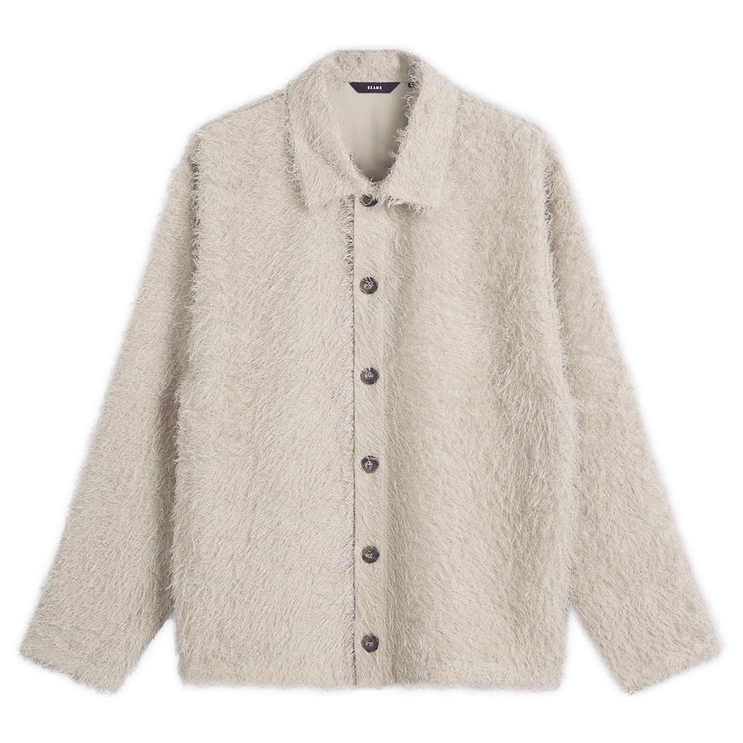 Skjorta BEAMS Fringe Overshirt Beige | 1111-1247-803-20