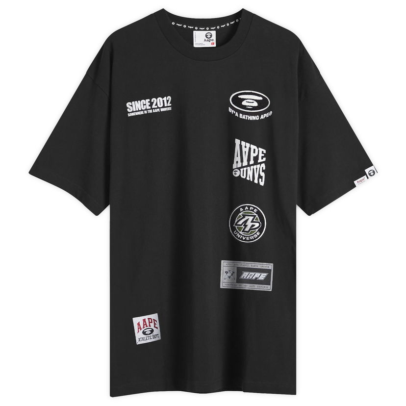 T-shirt AAPE by A Bathing Ape AAPE Ice Hockey Graphic T-Shirt, Size Large Svart | AAPTEM1566XXNBKX