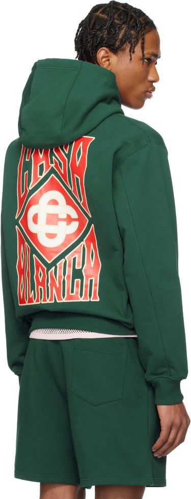 Sweatshirt Casablanca Casablanca Gothic Logo Hoodie Grön | MS25-JTP-292-01, 2
