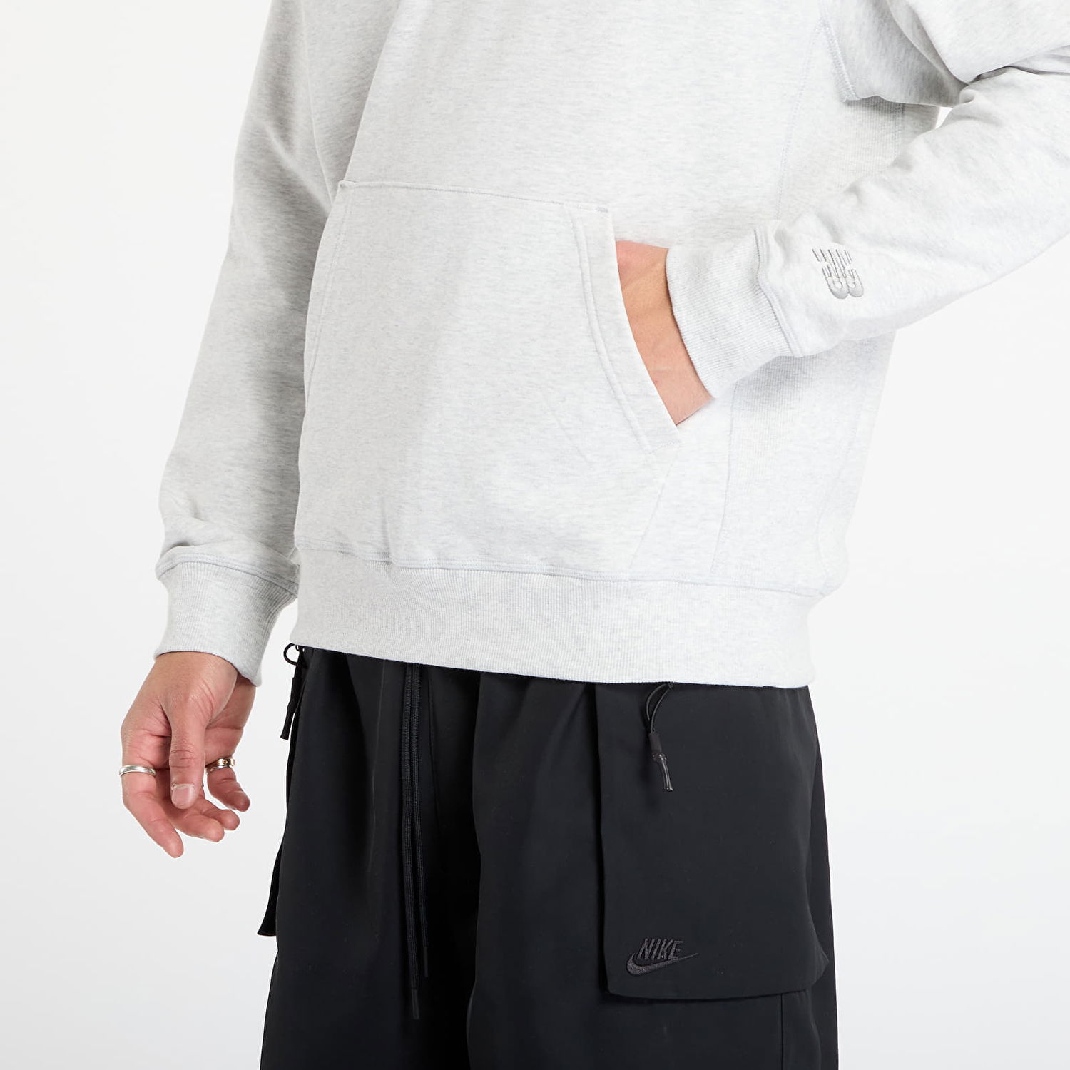 Sweatshirt New Balance Pullover Hooded Sweatshirt Grå | NBMT53925AHH, 1