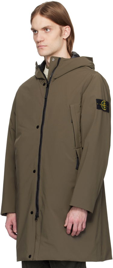 Regnrock Stone Island Stone Island Soft Shell-R E.Dye Technology Coat Grön | K1S15 7100001 S0A27, 3