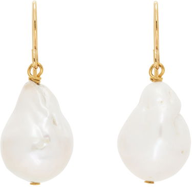 Örhängen Jil Sander Pearl Grainy Earrings "Gold & White" Vit | J11VG0027_J12016, 0