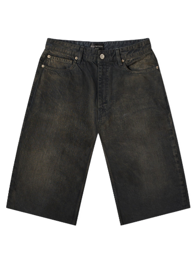 Shorts Balenciaga Denim Svart | 753212-TOW53-2150