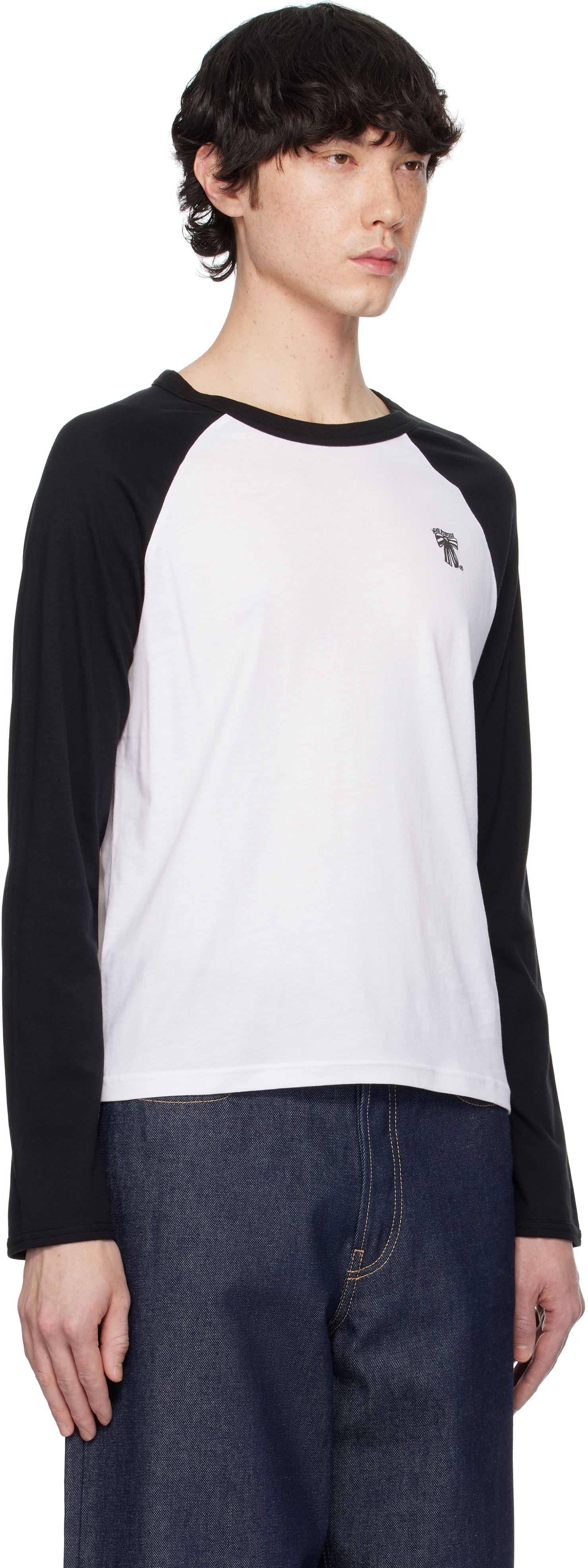 T-shirt Acne Studios Acne Studios Regular-Fit Long Sleeve T-Shirt Vit | CL0320-, 1