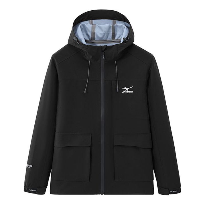 Vindjacka Mizuno Outdoor Hooded Jacket Svart | A2CE3108