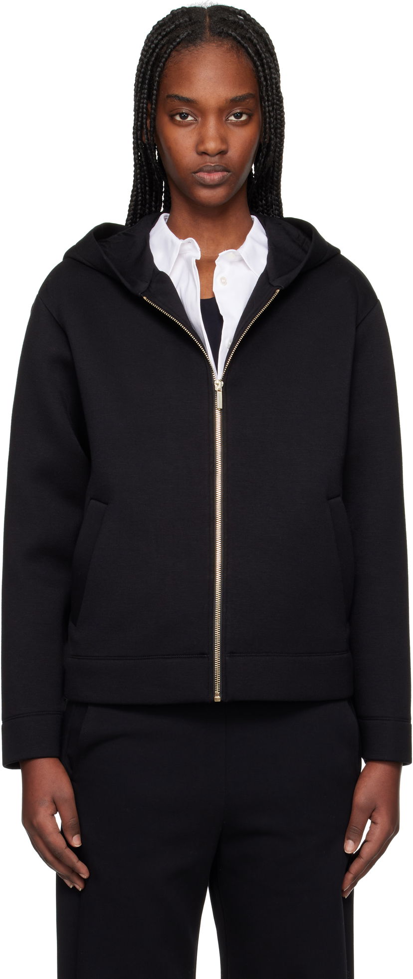Sweatshirt Max Mara Max Mara Andorra Scuba Hoodie Svart | 2519911031600