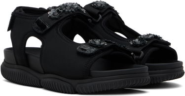 Sneakers och skor Cecilie Bahnsen Valeria Flower Embellished Platform Sandals Svart | 4.24FTW30013 VALERIA, 3