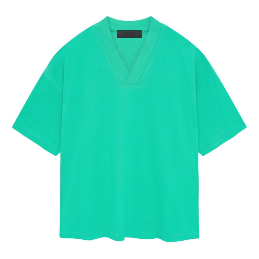 T-shirt Fear of God Essentials V-Neck T-Shirt Grön | 125SP244212F