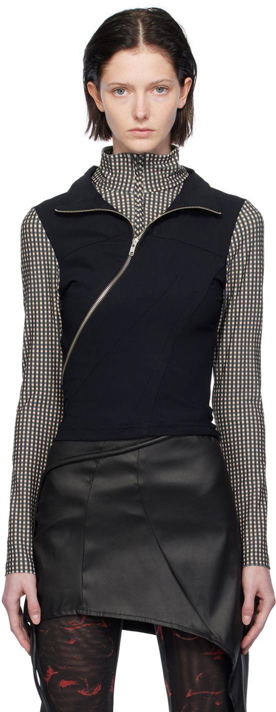 Sweater Ottolinger Ottolinger Double Collar Turtleneck Top Svart | 501501