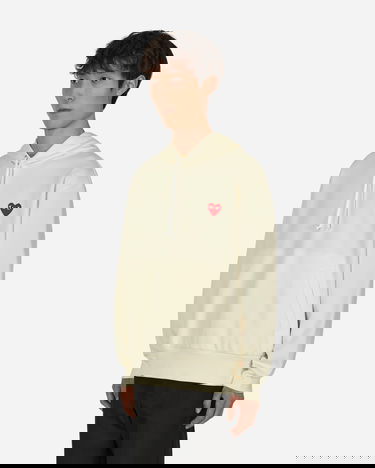 Sweatshirt Comme des Garçons Heart Hooded Sweatshirt Beige | P1T174 3, 1