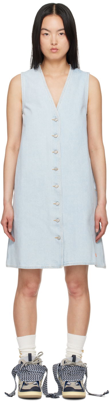 Klä ERL ERL Levi's Edition Denim Mini Dress Blå | ERL08O301