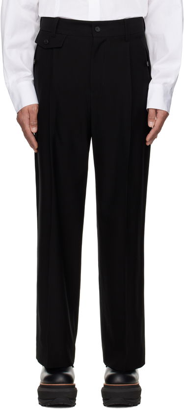 Byxor Feng Chen Wang Feng Chen Wang Slashed Wide Leg Trousers Svart | FUS19TR27B, 0