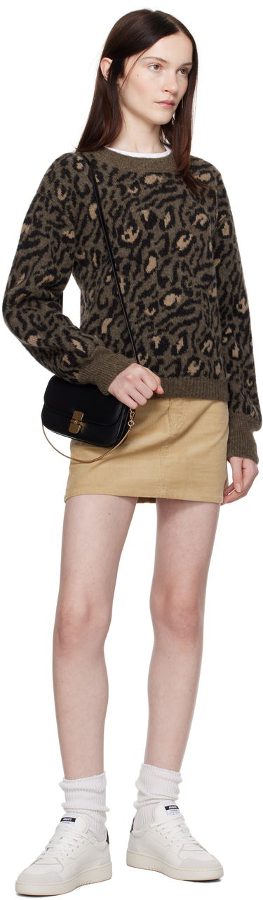 Sweater A.P.C. Leopard Print Crewneck Knit Sweater Grön | WPAAO-F23337, 3