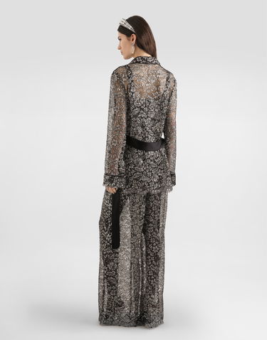 Byxor Dolce & Gabbana Lamé Lace Trousers Flerfärgad | FTC1YTILMCFS0998, 2