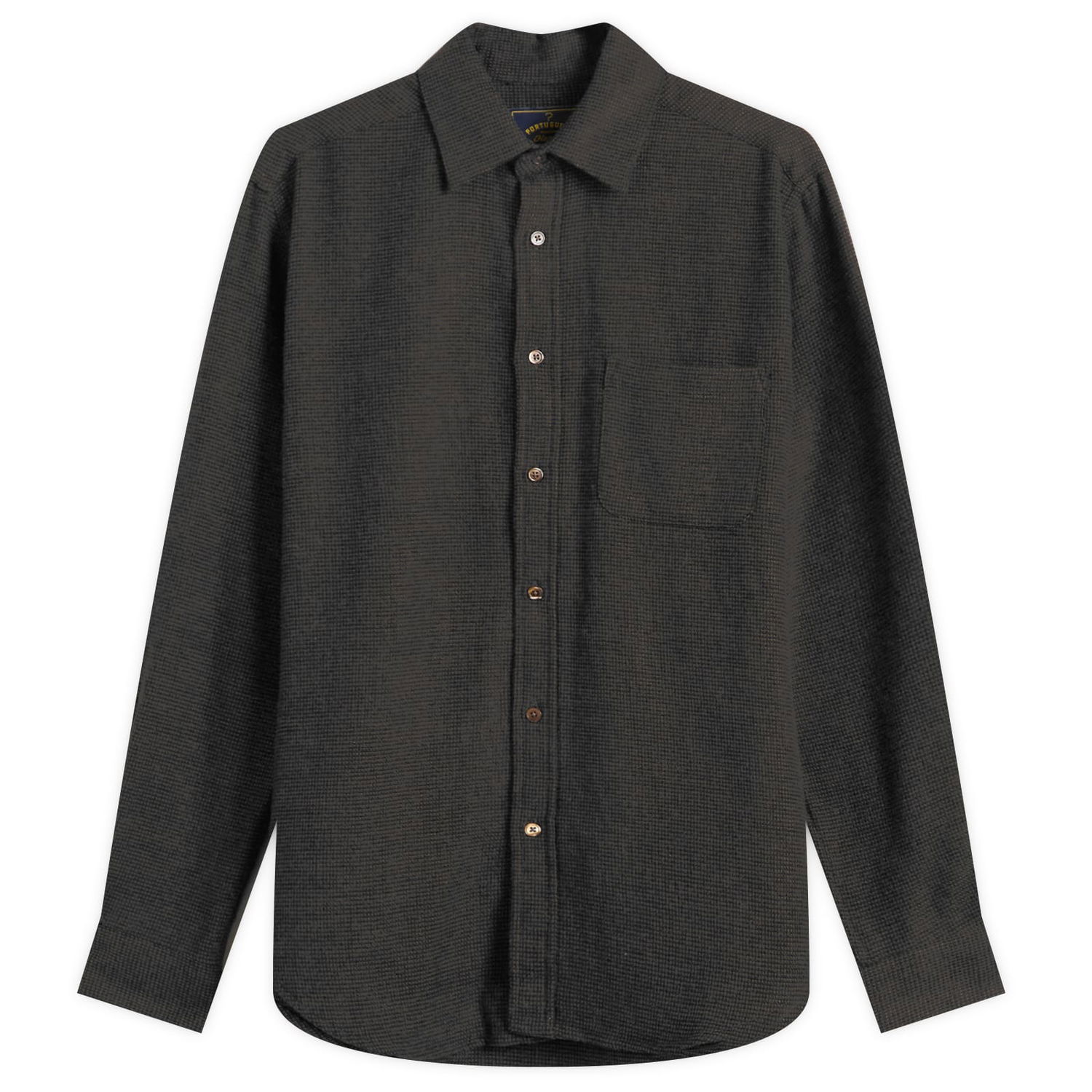 Skjorta Portuguese Flannel Sounds Micro Check Shirt, Size Small Grå | AW25069-BRN, 0