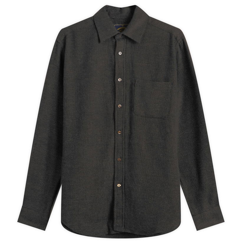 Skjorta Portuguese Flannel Sounds Micro Check Shirt, Size Small Grå | AW25069-BRN