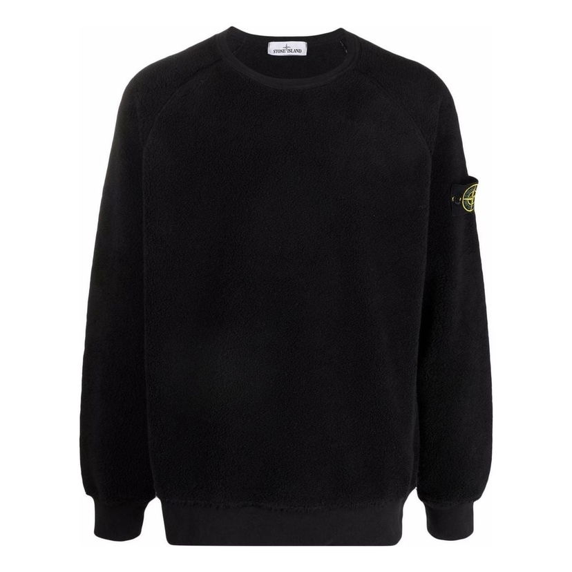 Sweater Stone Island Fleece Crewneck Sweatshirt Svart | 751560234-V0029