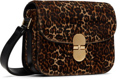 Axelväska A.P.C. Small Grace Leopard Print Crossbody Bag Brun | PXCAU-F61413, 1