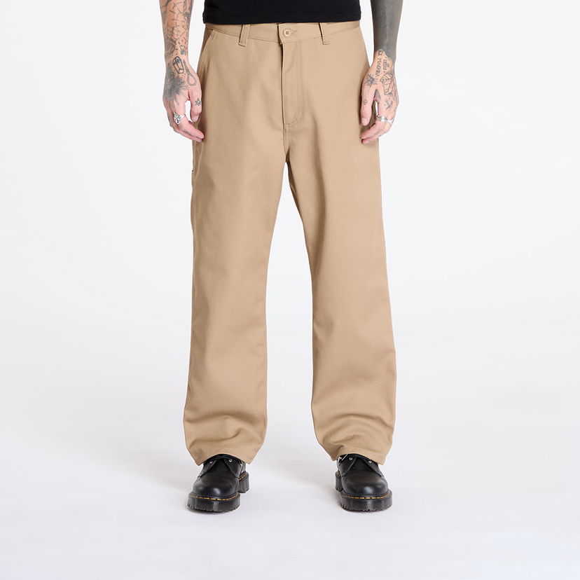 Byxor Carhartt WIP Pants Midland Single Knee Pant Leather Rigid L Beige | I033753.8Y01