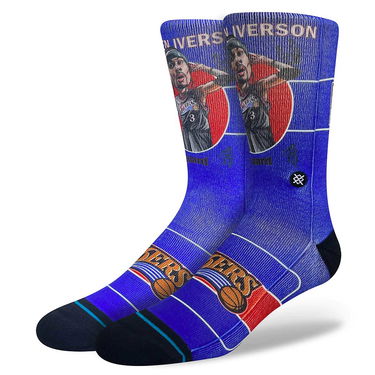 Strumpor Stance NBA IVERSON RETRO BIGHEAD CREW SOCKS Mörkblå | A555C23IVE-MUL, 1