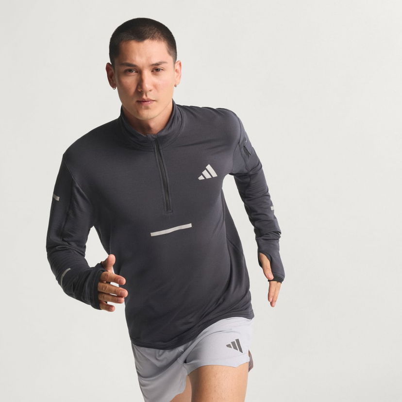 Sweatshirt adidas Performance Adi365 Climawarm+ Running Half-Zip Top Grå | JP3843