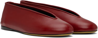 Klä Moschino Moschino Duck Nappa Ballerina Flats Röd | MA11010C1M MA0 500, 3