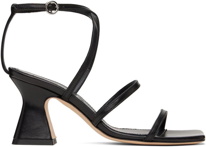 Tillbehör Aeyde Aeyde Edda Leather Heeled Sandals Svart | A11-HS-HLMS75CH152-SS25-800-007