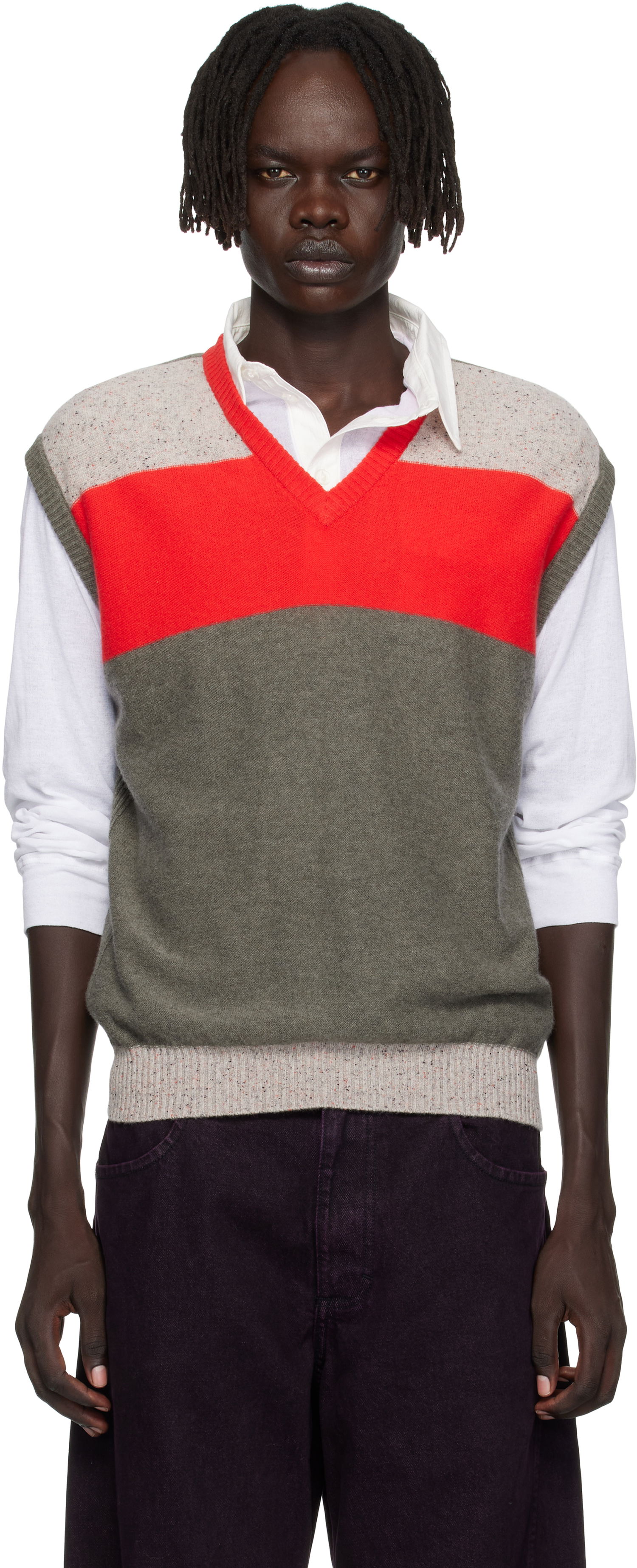 Väst Eckhaus Latta Eckhaus Latta Striped Knit Racer Vest Flerfärgad | 8260-EL-PF25-W, 0