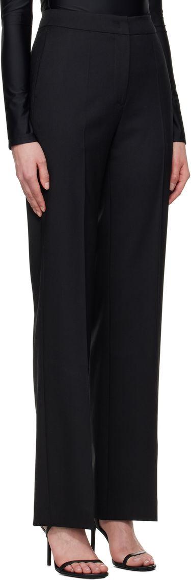 Byxor Marine Serre Marine Serre Virgin Wool Twill Wide Leg Trousers Svart | WPA154A RWOV0001, 1