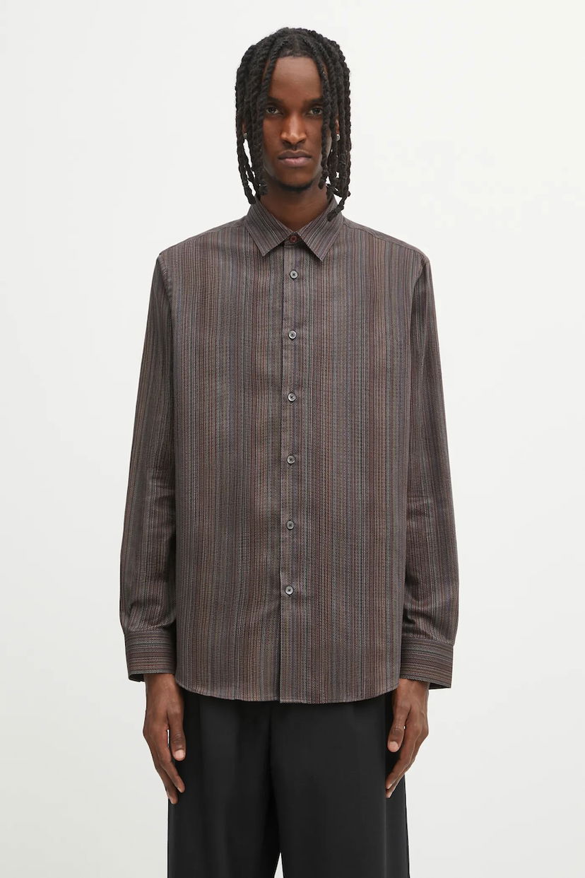 Skjorta Paul Smith Paul Smith Striped Shirt with Classic Collar, Regular Fit Flerfärgad | M1R.901U.T02794