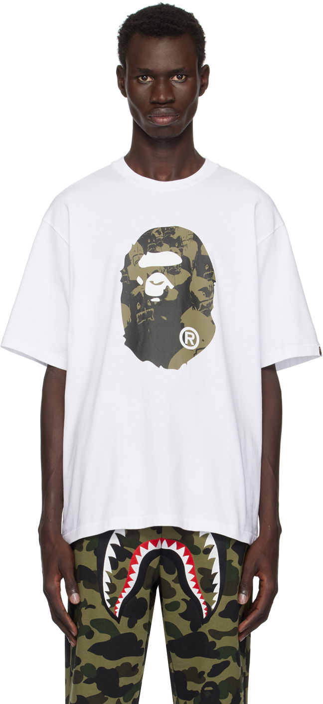 T-shirt BAPE Relaxed Fit T-shirt Vit | 001TEK801306M