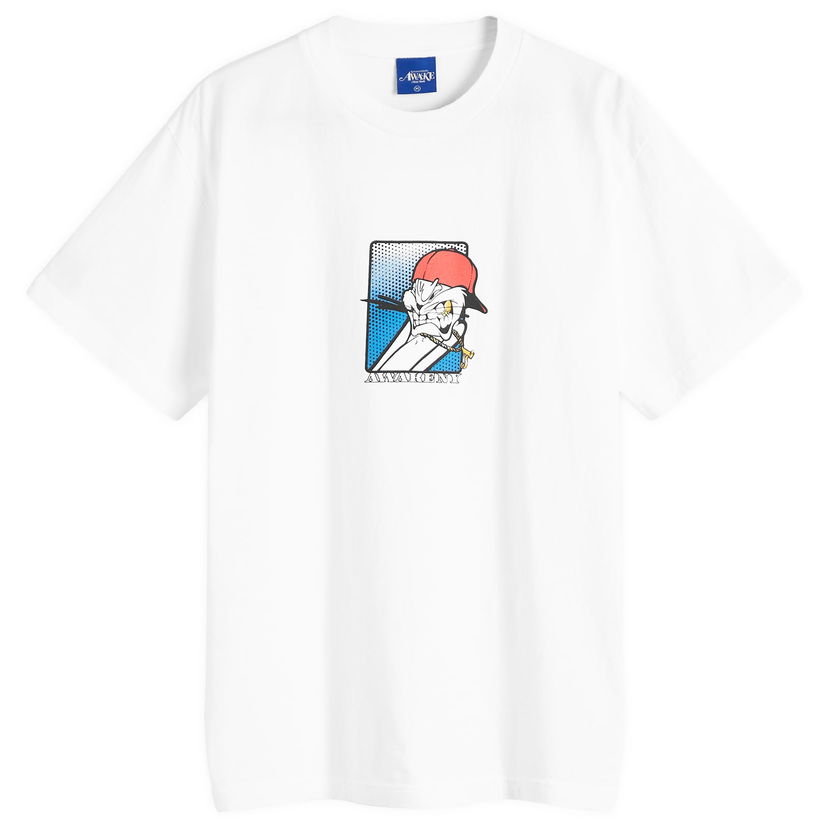 T-shirt Awake NY Bunny T-Shirt With Print Vit | AWK-FW24-TS305-B-WHT