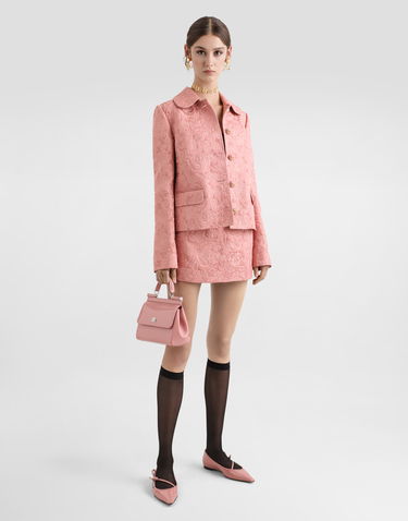 Jacka Dolce & Gabbana Dolce & Gabbana Single-Breasted Floral Jacquard Jacket Rosa | F29UETHJMQKF0473, 1