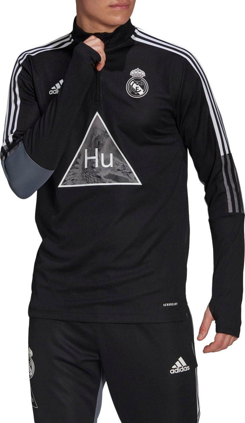 Sweater adidas Originals Real Madrid Human Race Training Quarter-Zip Top Svart | gk7841