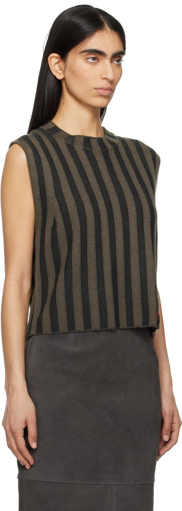 Sweater Eckhaus Latta Eckhaus Latta Striped Knit Tank Top Brun | 8025-EL-PS25-B -, 1