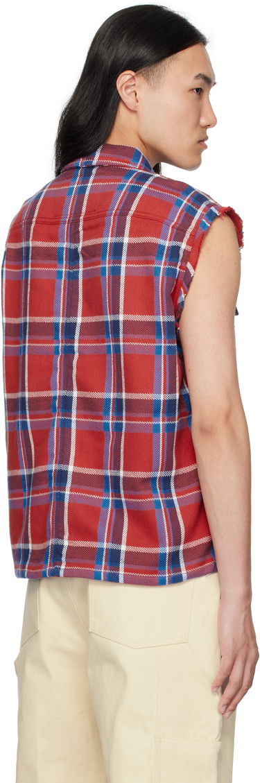 Väst Rick Owens Rick Owens DRKSHDW Hollywood Cropped Vest Röd | DL01E6298 HCPJP, 2