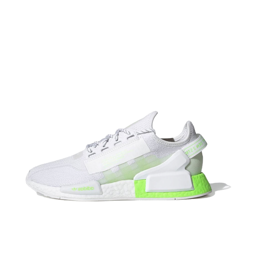 Sneakers och skor adidas Originals NMD R1 V2 White Signal Green Vit | GX4985