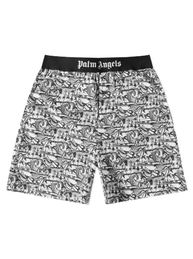 Shorts Palm Angels Waves Easy Short Flerfärgad | PMCB044S23FAB0040110