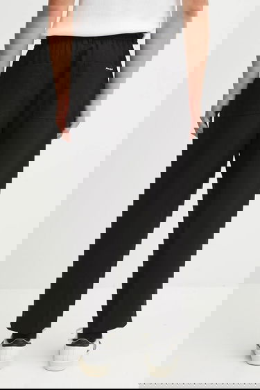 Byxor MAISON KITSUNÉ Maison Kitsuné Cropped Pleated Trousers Svart | PM01123WT3019, 2