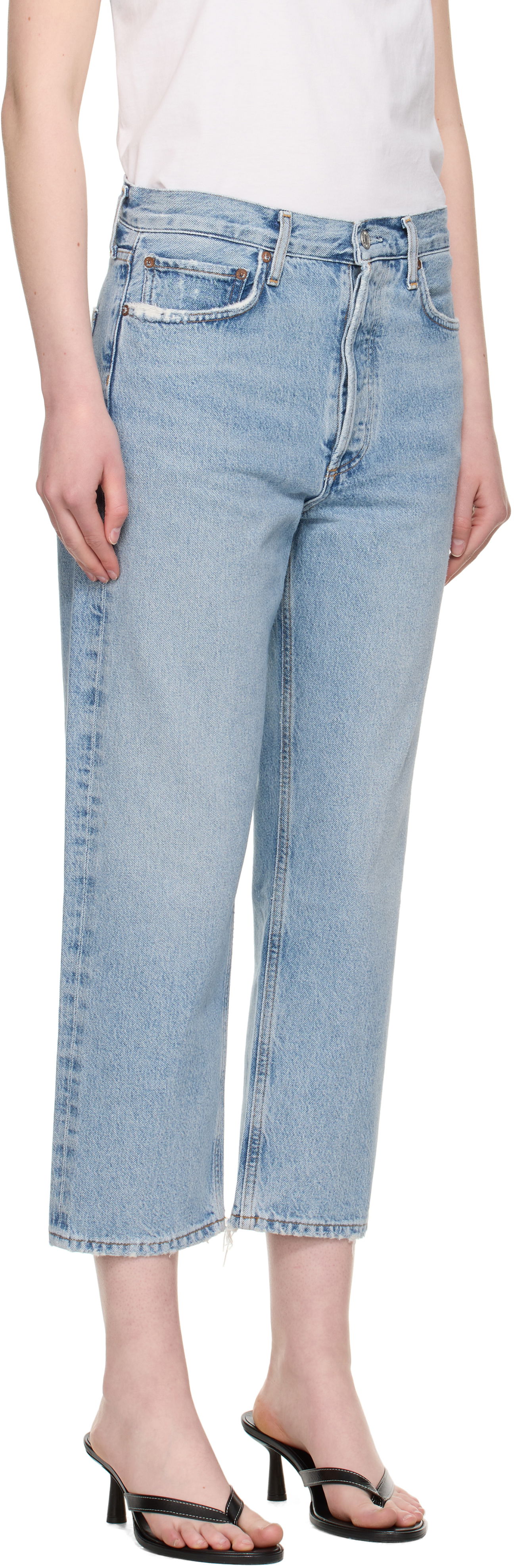 Jeans AGOLDE AGOLDE 90's Crop Mid Rise Straight Jeans Blå | A173H-1206, 1