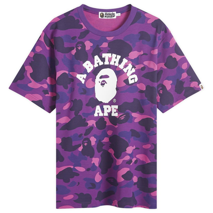 T-shirt BAPE A Bathing Ape Colour Camo College T-Shirt Purpur | 001CSK301002M-PPL
