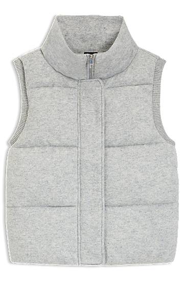 Väst BOSS Padded gilet in virgin wool and cashmere Grå | 50547894