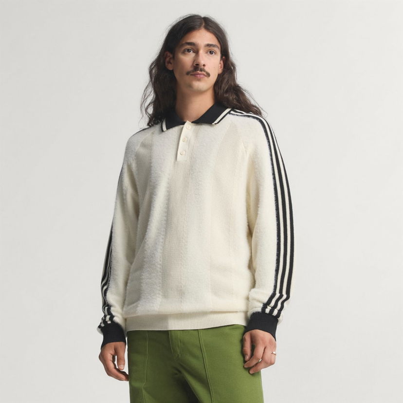 Polotröja adidas Performance Knitted Polo Shirt Vit | JX3836