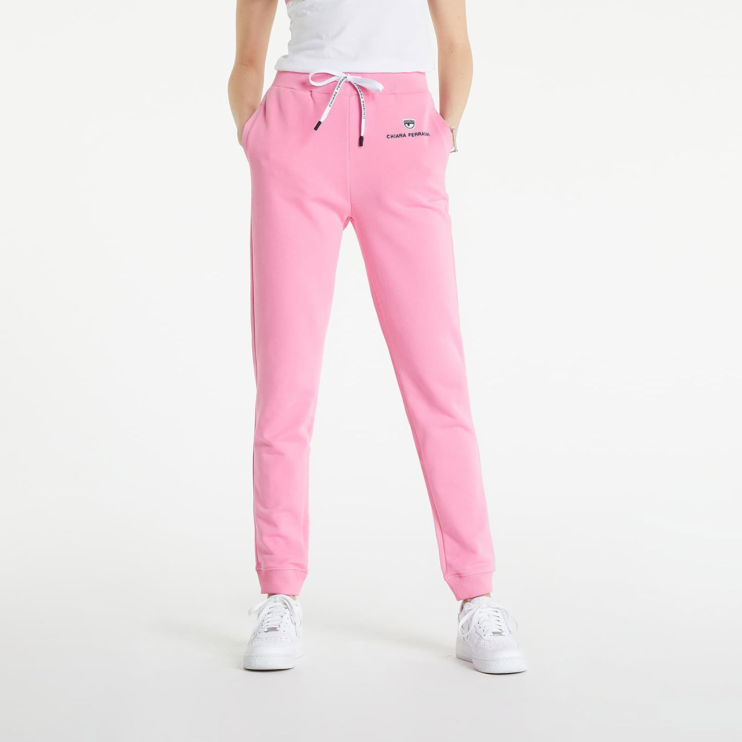 Träningsbyxor Chiara Ferragni Light Diagonal Fleece Trousers Rosa | 72CBAT07CFT03414, 0