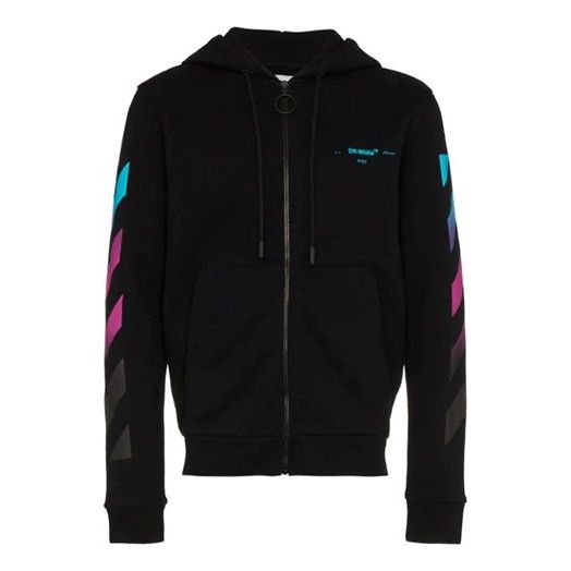 Sweatshirt Off-White Gradient Arrows Sketch Long Sleeve Hoodie Svart | OMBE001F181920051088