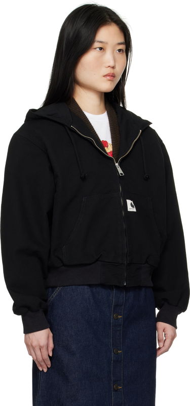 Sweatshirt Carhartt WIP Active Jacket With Hood Svart | I034321_9, 3