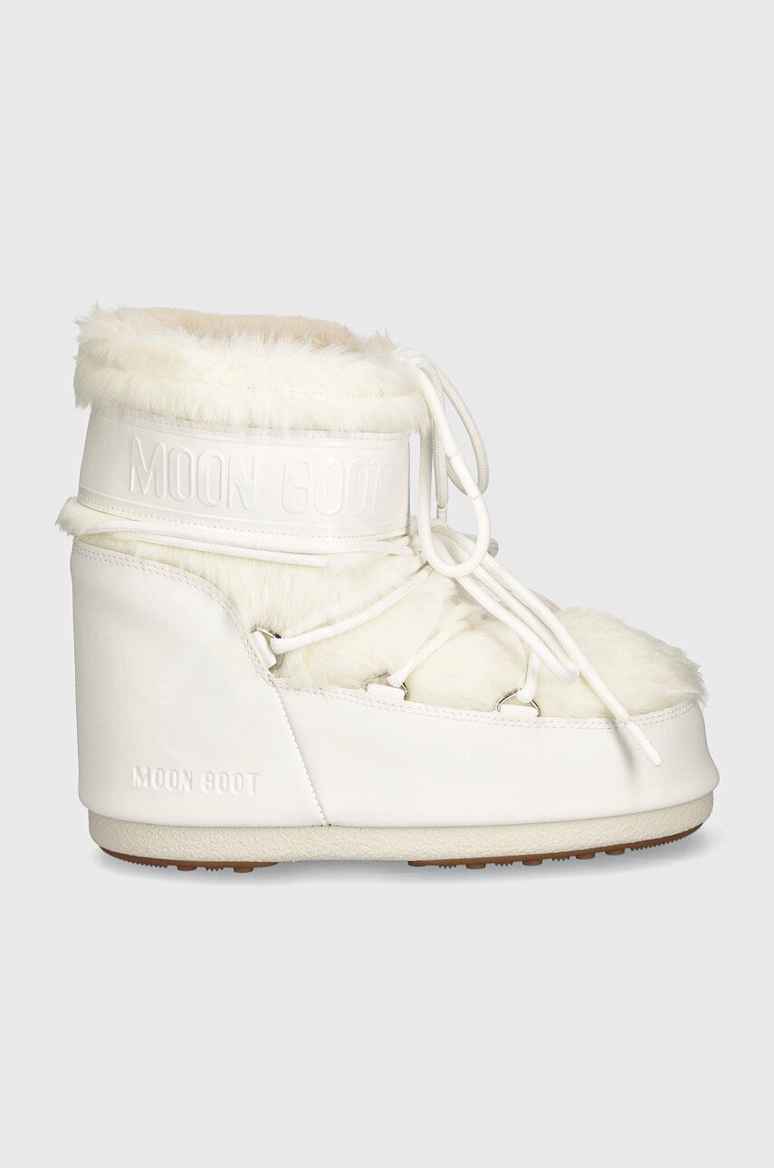 Sneakers och skor Moon Boot MB ICON LOW FAUX FUR Boots Vit | 80D1409390.A002, 1